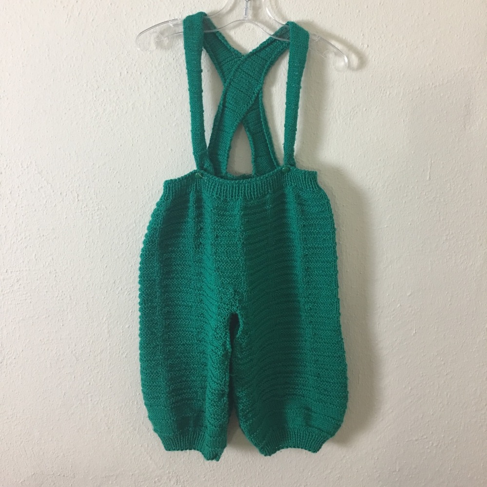 Vintage Green Knitted Jumper w/ Matching Hat
